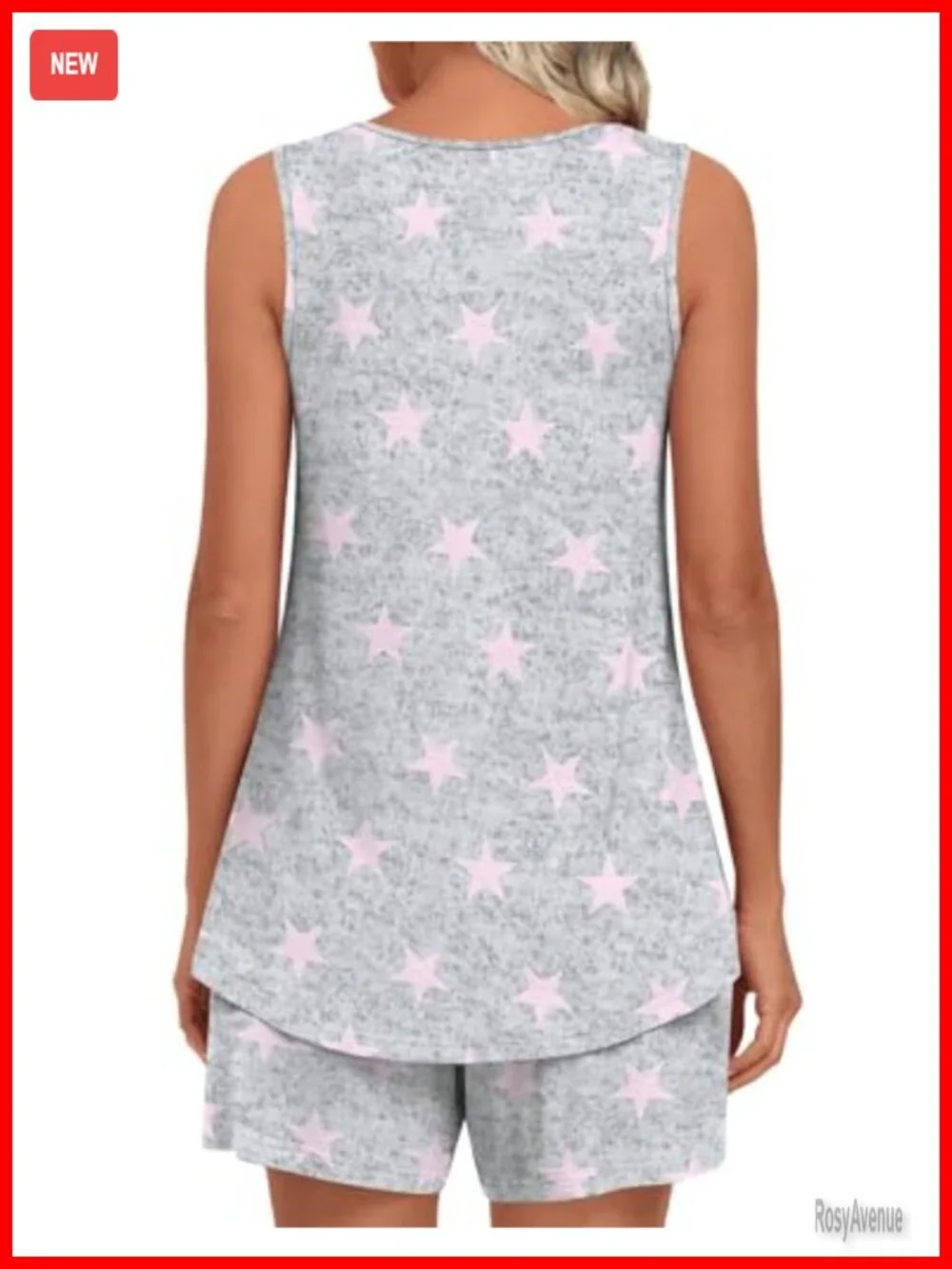 Sleeveless Pajama Set with Pockets Soft Rayon Spandex Lounge Set